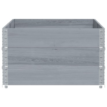 vidaXL Ζαρντινιέρα Κήπου Γκρι 150x100 εκ. από Μασίφ Ξύλο Πεύκου