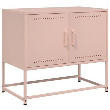 vidaXL Έπιπλο Τηλεόρασης Ροζ 68,5x39x60,5cm από Χάλυβα