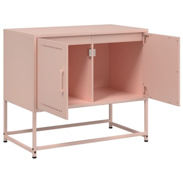 vidaXL Έπιπλο Τηλεόρασης Ροζ 68,5x39x60,5cm από Χάλυβα