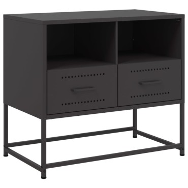 vidaXL Έπιπλο Τηλεόρασης Μαύρο 68,5x39x60,5cm Ατσάλινο