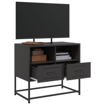 vidaXL Έπιπλο Τηλεόρασης Μαύρο 68,5x39x60,5cm Ατσάλινο