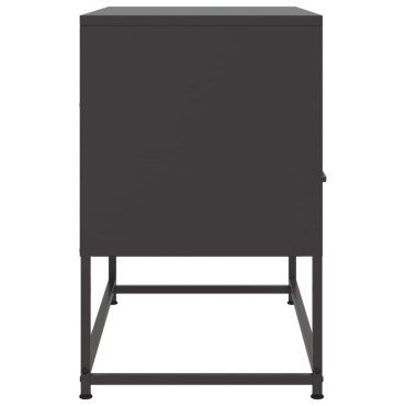 vidaXL Έπιπλο Τηλεόρασης Μαύρο 68,5x39x60,5cm Ατσάλινο