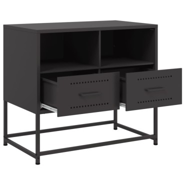 vidaXL Έπιπλο Τηλεόρασης Μαύρο 68,5x39x60,5cm Ατσάλινο