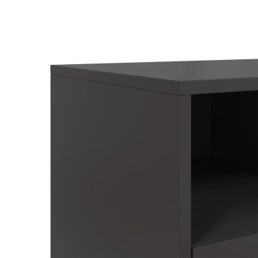 vidaXL Έπιπλο Τηλεόρασης Μαύρο 68,5x39x60,5cm Ατσάλινο