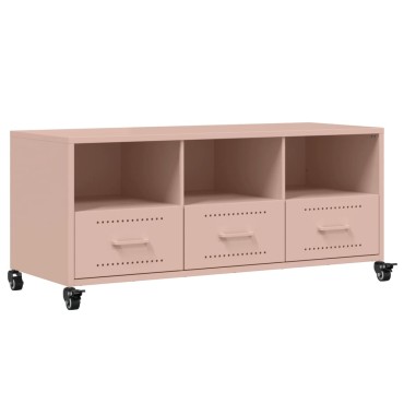 vidaXL Έπιπλο Τηλεόρασης Ροζ 100,5x39x43,5cm Ατσάλι