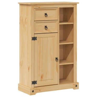 vidaXL Ντουλάπι Μπάνιου Corona 70x33x110cm από Μασίφ Ξύλο Πεύκου