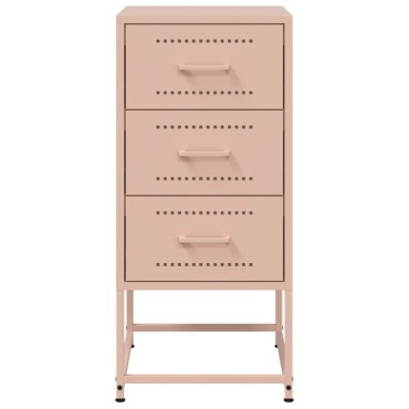 vidaXL Κομοδίνα 2 τεμ. Ροζ 36x39x78cm από Χάλυβα