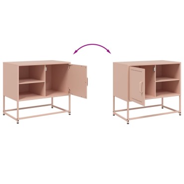 vidaXL Έπιπλο Τηλεόρασης Ροζ 68x39x60,5cm από Χάλυβα