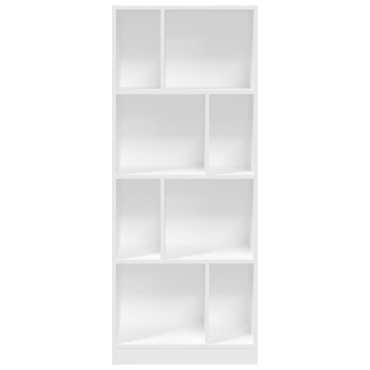 vidaXL Βιβλιοθήκη Λευκή 57x28,5x141cm από Επεξεργασμένο Ξύλο 1 τεμ.