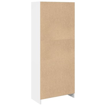 vidaXL Βιβλιοθήκη Λευκή 57x28,5x141cm από Επεξεργασμένο Ξύλο 1 τεμ.