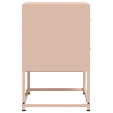 vidaXL Κομοδίνο Ροζ 36x39x60,5cm από Χάλυβα 1 τεμ.