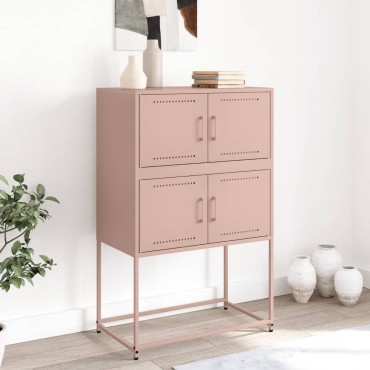 vidaXL Ντουλάπι Ροζ 68,5x38,5x107cm από Ατσάλι 1 τεμ.
