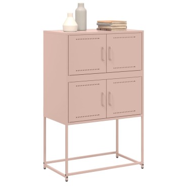 vidaXL Ντουλάπι Ροζ 68,5x38,5x107cm από Ατσάλι 1 τεμ.