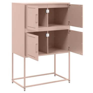 vidaXL Ντουλάπι Ροζ 68,5x38,5x107cm από Ατσάλι 1 τεμ.