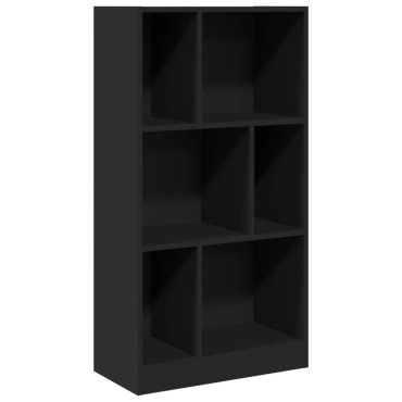 vidaXL Βιβλιοθήκη Μαύρη 57x28,5x107,5cm από Επεξεργασμένο Ξύλο 1 τεμ.
