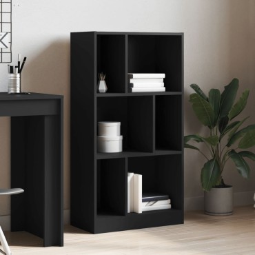 vidaXL Βιβλιοθήκη Μαύρη 57x28,5x107,5cm από Επεξεργασμένο Ξύλο 1 τεμ.