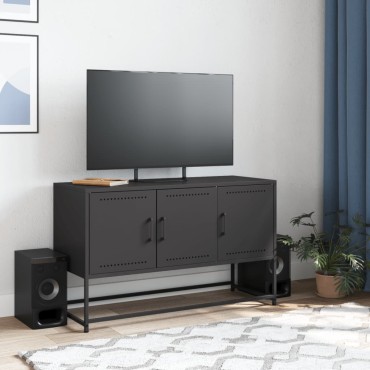 vidaXL Έπιπλο Τηλεόρασης Μαύρο 100,5x39x60,5cm Ατσάλινο