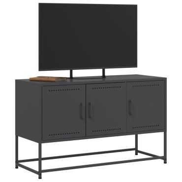 vidaXL Έπιπλο Τηλεόρασης Μαύρο 100,5x39x60,5cm Ατσάλινο
