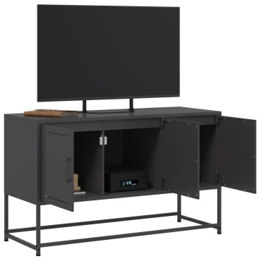 vidaXL Έπιπλο Τηλεόρασης Μαύρο 100,5x39x60,5cm Ατσάλινο