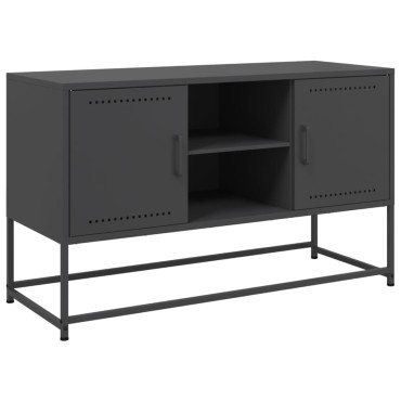 vidaXL Έπιπλο Τηλεόρασης Μαύρο 100,5x39x60,5cm Ατσάλινο
