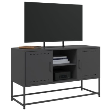 vidaXL Έπιπλο Τηλεόρασης Μαύρο 100,5x39x60,5cm Ατσάλινο