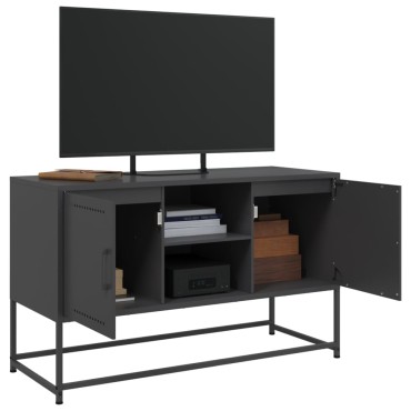 vidaXL Έπιπλο Τηλεόρασης Μαύρο 100,5x39x60,5cm Ατσάλινο