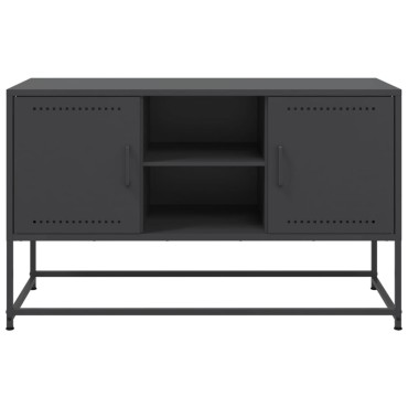 vidaXL Έπιπλο Τηλεόρασης Μαύρο 100,5x39x60,5cm Ατσάλινο