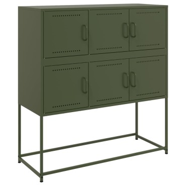 vidaXL Ντουλάπι Πράσινο Λαδί 100,5x39x107cm από Ατσάλι 1 τεμ.
