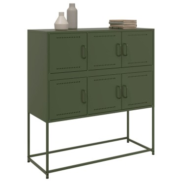 vidaXL Ντουλάπι Πράσινο Λαδί 100,5x39x107cm από Ατσάλι 1 τεμ.