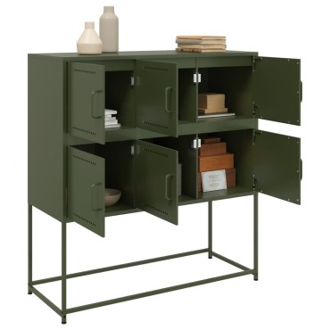 vidaXL Ντουλάπι Πράσινο Λαδί 100,5x39x107cm από Ατσάλι 1 τεμ.
