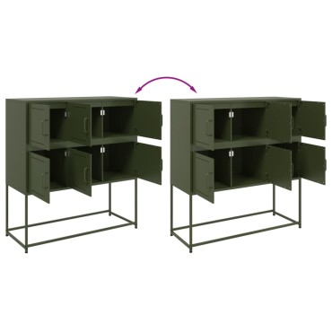 vidaXL Ντουλάπι Πράσινο Λαδί 100,5x39x107cm από Ατσάλι 1 τεμ.