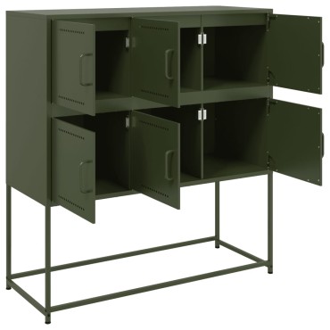 vidaXL Ντουλάπι Πράσινο Λαδί 100,5x39x107cm από Ατσάλι 1 τεμ.