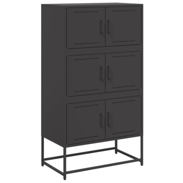 vidaXL Ντουλάπι Μαύρη 68,5x38,5x123,5cm από Ατσάλι 1 τεμ.