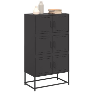 vidaXL Ντουλάπι Μαύρη 68,5x38,5x123,5cm από Ατσάλι 1 τεμ.