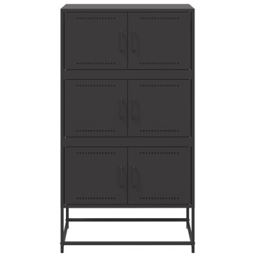 vidaXL Ντουλάπι Μαύρη 68,5x38,5x123,5cm από Ατσάλι 1 τεμ.