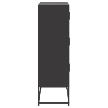 vidaXL Ντουλάπι Μαύρη 68,5x38,5x123,5cm από Ατσάλι 1 τεμ.