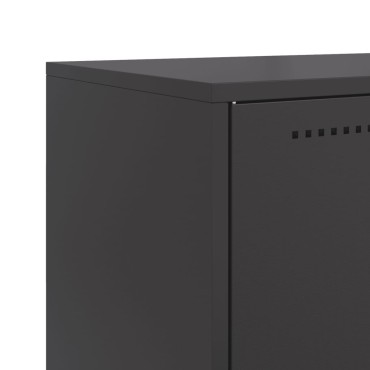 vidaXL Ντουλάπι Μαύρη 68,5x38,5x123,5cm από Ατσάλι 1 τεμ.