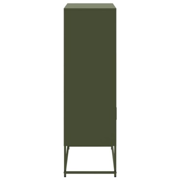 vidaXL Ραφιέρα Πράσινο Λαδί 68,5x38,5x123,5cm από Ατσάλι 1 τεμ.
