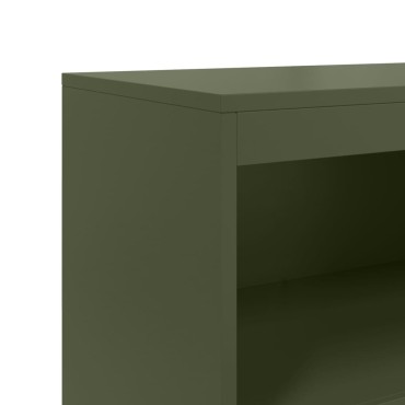 vidaXL Ραφιέρα Πράσινο Λαδί 68,5x38,5x123,5cm από Ατσάλι 1 τεμ.