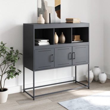vidaXL Ντουλάπι Ανθρακί 100,5x39x107cm από Ατσάλι 1 τεμ.