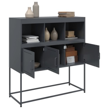 vidaXL Ντουλάπι Ανθρακί 100,5x39x107cm από Ατσάλι 1 τεμ.