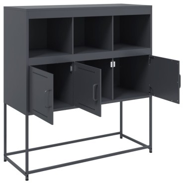 vidaXL Ντουλάπι Ανθρακί 100,5x39x107cm από Ατσάλι 1 τεμ.