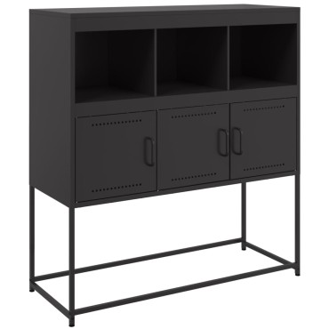 vidaXL Ντουλάπι Μαύρο 100,5x39x107cm Ατσάλινο 1 τεμ.