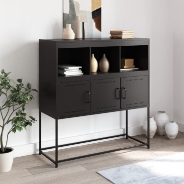 vidaXL Ντουλάπι Μαύρο 100,5x39x107cm Ατσάλινο 1 τεμ.