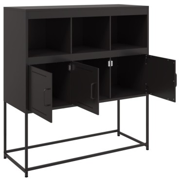 vidaXL Ντουλάπι Μαύρο 100,5x39x107cm Ατσάλινο 1 τεμ.