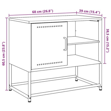 vidaXL Έπιπλο Τηλεόρασης Πράσινο Λαδί 100,5x39x60,5cm από Ατσάλι
