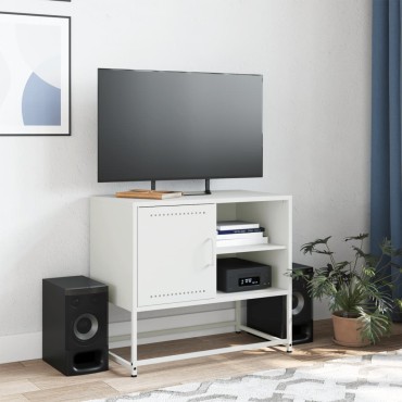 vidaXL Έπιπλο Τηλεόρασης Πράσινο Λαδί 100,5x39x60,5cm από Ατσάλι