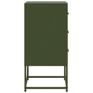 vidaXL Κομοδίνο Πράσινο Λαδί 36x39x78cm από Χάλυβα 1 τεμ.