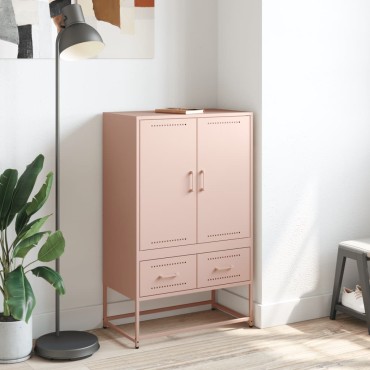 vidaXL Ντουλάπα Ροζ 68x39x111,5cm από Χάλυβα 1 τεμ.