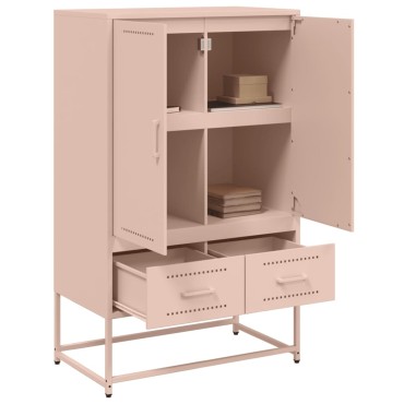 vidaXL Ντουλάπα Ροζ 68x39x111,5cm από Χάλυβα 1 τεμ.